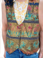 Wholesale Lot of 64 BALI Vests One Size Colorful Unique ButtonsUnisex