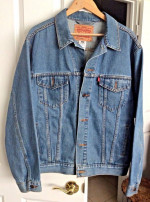 VTG 1970s Levi's Denim Trucker Jean Jacket, Blue  Type 3 Sz L,  7057-0