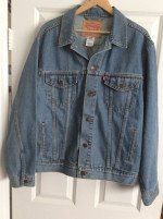 VTG 1970s Levi's Denim Trucker Jean Jacket, Blue  Type 3 Sz L,  7057-0