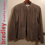 Bradley by bradley bayou grey SUEDE jacket size small