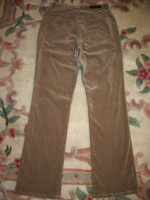 New Designer Beige Velour Velvet Stretch Jeans * Size 4 *