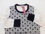 NWT Women's size XL Navy & Ivory Super Soft Lightweight Sweater