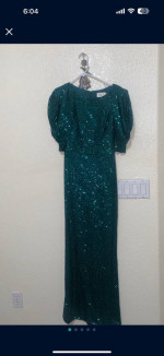 Dark green sequin dress