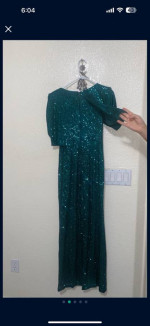 Dark green sequin dress