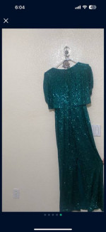 Dark green sequin dress