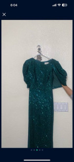 Dark green sequin dress