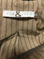 MIKE & CHRIS OLIVE GREEN LEATHER JACKET w HOOD Sz XS