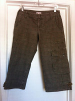 JOIE PLAID CAPRI CROP PANTS Sz 26