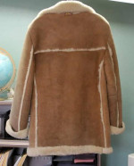 Long Sheepskin Coat w/ Antler Buttons