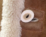 Long Sheepskin Coat w/ Antler Buttons