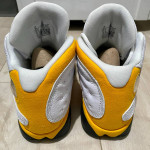 SIZE 4Y AIR JORDAN 13 RETRO DEL SOL WHITE GOLD — PREOWNED