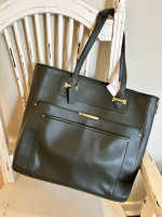 NEW Genuine Leather Coach Large Fashion Tote Bag (Olive Green)