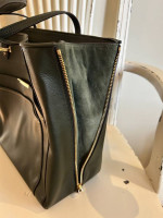 NEW Genuine Leather Coach Large Fashion Tote Bag (Olive Green)