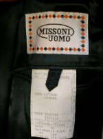 Missoni Men's Raincoat Euro 48 Trench Coat Italy