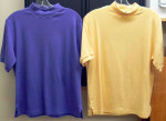 2 Lands' End Mock Turtleneck Top / Blue & Yellow Medium