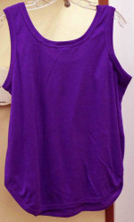 NWOT Women's Tank Top with Purple Hibiscus Applique - Perfect for Summ