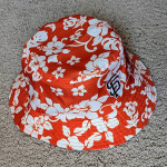 NEW SF Giants orange & white Hawaiian hibiscus flower bucket hat