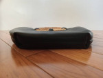 Anthropologie Black Small Rattan Handles Crossbody Shoulder Strap 3 in