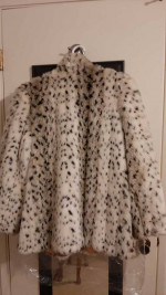 Vintage Faux Leopard Fur Coat