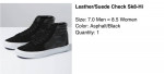 Vans leather hi tops size 7