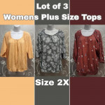 LOT OF 3 WOMENS PLUS SIZE 2X TOPS