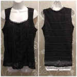 LOT OF 2 WOMENS LACEY TANK TOPS SIZE XL (READ)