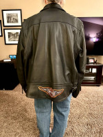 Mens Harley Davidson Top of the Line Vintage Leather Jacket (Size 2XL)