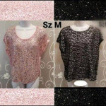 LOT OF 2 WOMENS SEQUIN MESH TOPS SIZE M