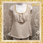 LOT OF 2 WOMENS METALLIC TANK TOPS SIZE M