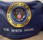 Fanny Waist Pack White House Presidental Seal Navy Blue GenuineLeather
