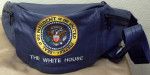 Fanny Waist Pack White House Presidental Seal Navy Blue GenuineLeather