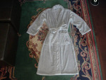 Gray Fleece Robe Bathrobe w/ Tie Closure One Size Unisex Brand New NIB