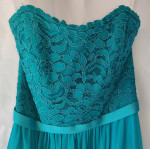 DAVID'S BRIDAL Size 0 Dark Teal Strapless Cocktail Dress