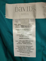 DAVID'S BRIDAL Size 0 Dark Teal Strapless Cocktail Dress