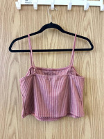 striped pink crop top