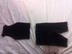 Black two-piece workout outfit