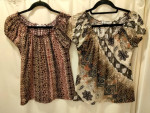 💲⬇️! 2 Boho Peasant Tops Autumn Colors