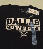 Dallas Cowboys S20 Zane Tee Shirt Mens Large Navy Blue Nwt 100% Cotton.31’ len
