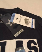Dallas Cowboys S20 Zane Tee Shirt Mens Large Navy Blue Nwt 100% Cotton.31’ len