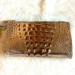 Brahmin Clutch Dust Bag Included Size-8.5 x 5.38 Macchiato Ombre Melbo