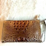 Brahmin Clutch Dust Bag Included Size-8.5 x 5.38 Macchiato Ombre Melbo