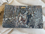 Brahmin Daisy Clutch Wristlet color Icy Python Melbourne Size- 8.5 x