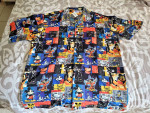 Mickey Mouse SORCERER Art Animation Disneyland XL Mens Aloha Shirt NWT