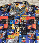 Mickey Mouse SORCERER Art Animation Disneyland XL Mens Aloha Shirt NWT