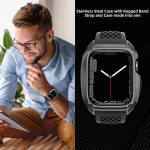 Compatible with Apple Watch Band 44mm with Stainless Steel Case, Shock