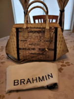 Brahmin Arden Satchel Sandalwood Coddington Luxury Handbag