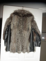 Fur and leather jacket