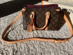 LOUIS VUITTON Authentic Monogram Soufflot BB Gold Purse