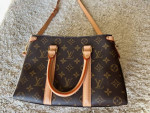 LOUIS VUITTON Authentic Monogram Soufflot BB Gold Purse