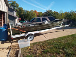 Boat motor and trailer
